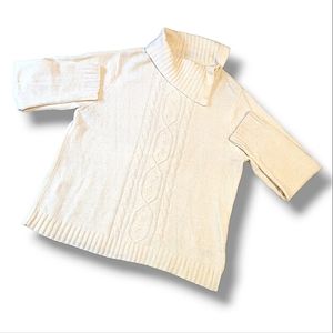 Tradition cream cowlneck sweater L